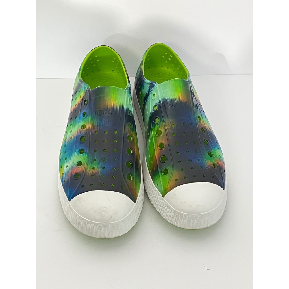 Native Jefferson Shoes Unisex M7/W9 Multicolor‎ Tie Dye Perforated Slip On EVA